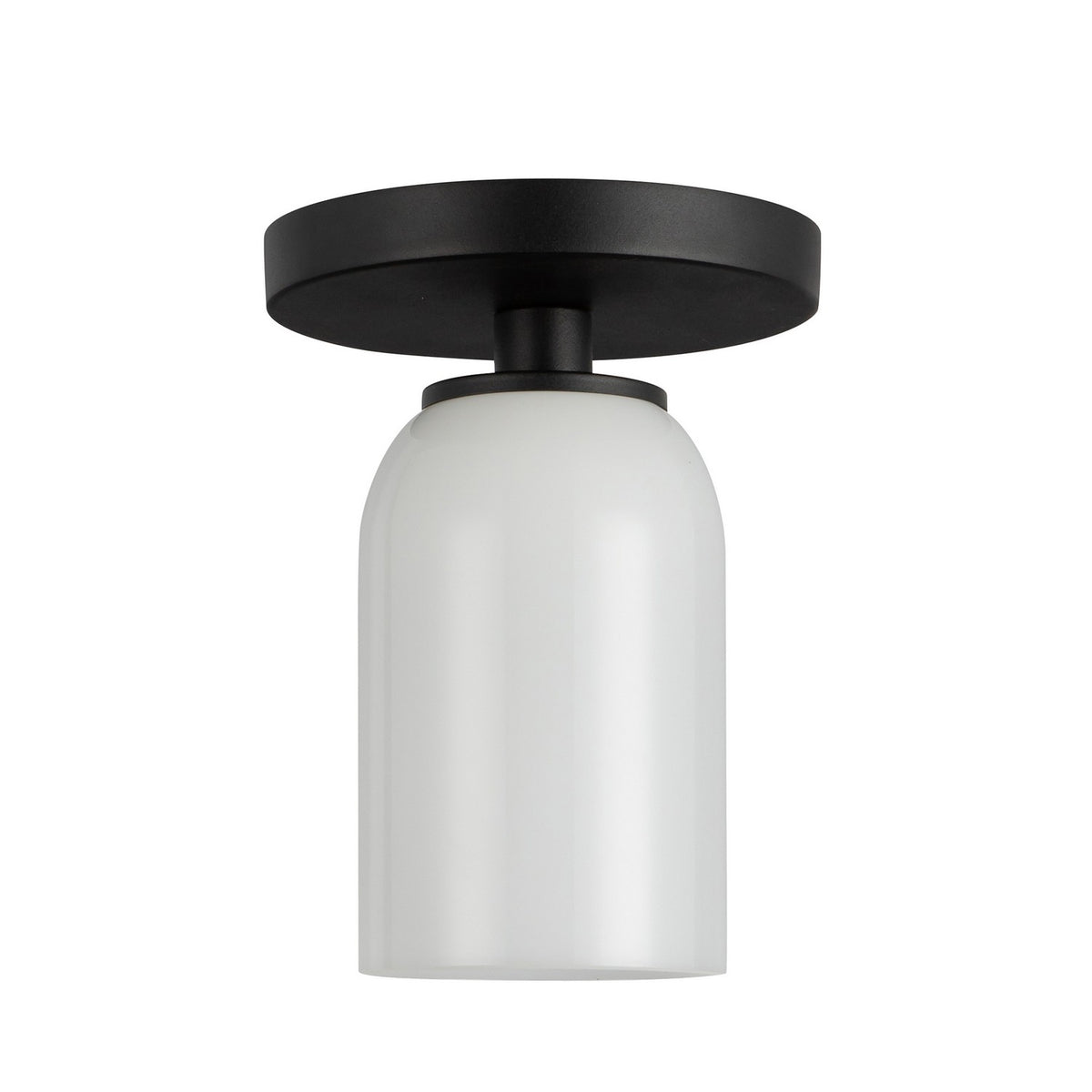 Semi-plafonnier Nola Noir / Verre opale – vue 4