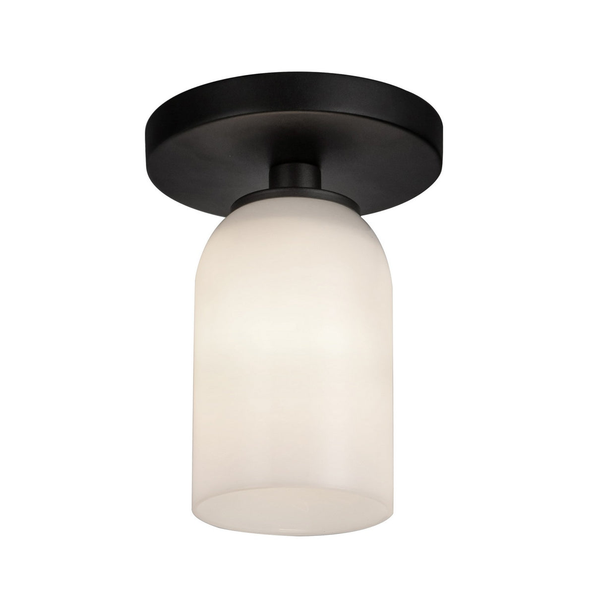 Semi-plafonnier Nola Noir / Verre opale – Kuzco Lighting