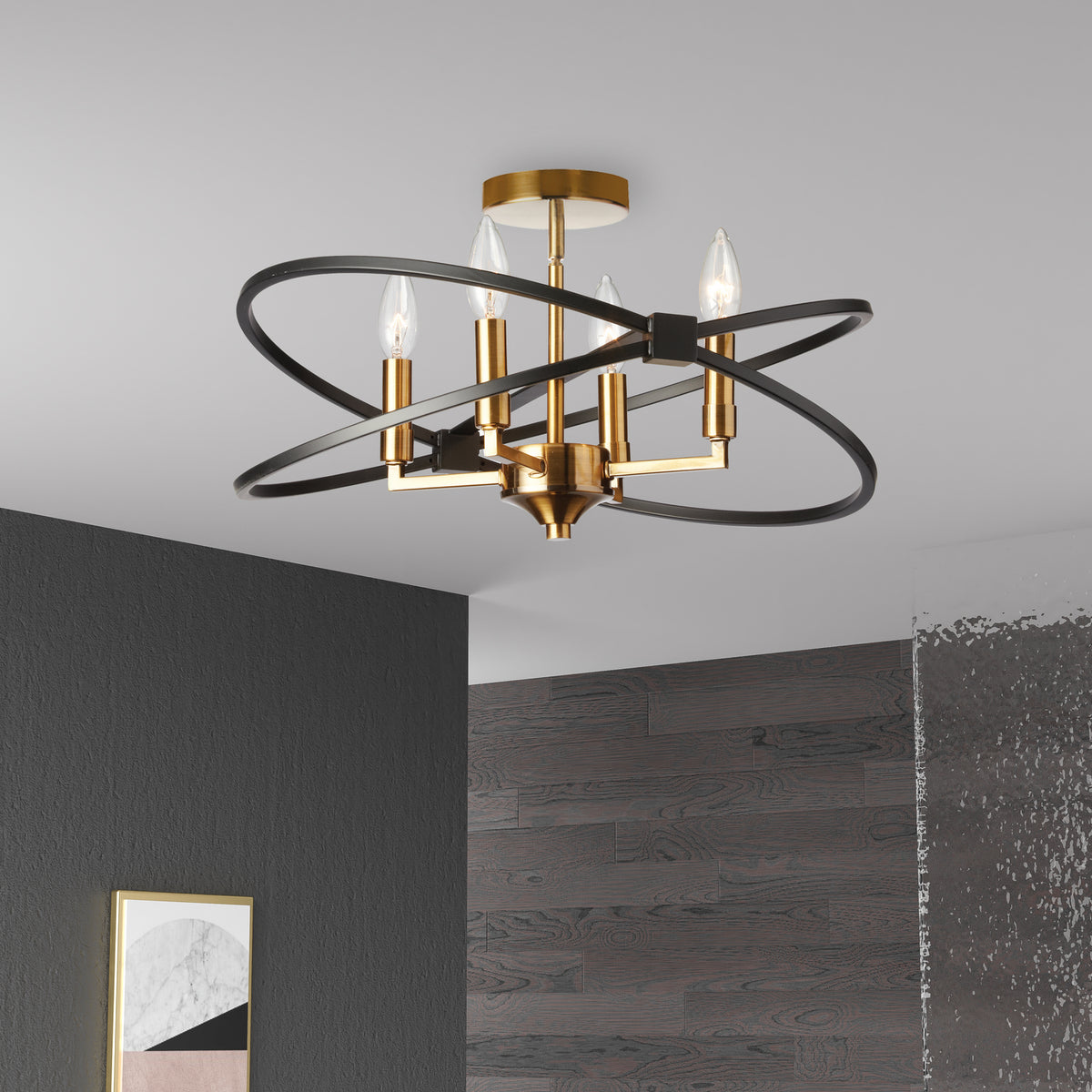 Semi-plafonnier Paloma Bronze vintage – vue 2