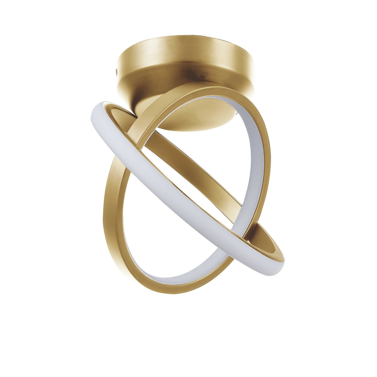 Semi - plafonnier Philo - Laiton âgé by Dainolite | Luminaires & cie