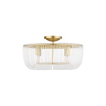 Semi-plafonnier Pierce - Laiton bruni by Visual Comfort Studio | Luminaires & cie