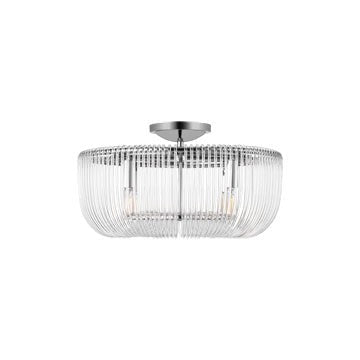 Semi-plafonnier Pierce - Nickel poli by Visual Comfort Studio | Luminaires & cie