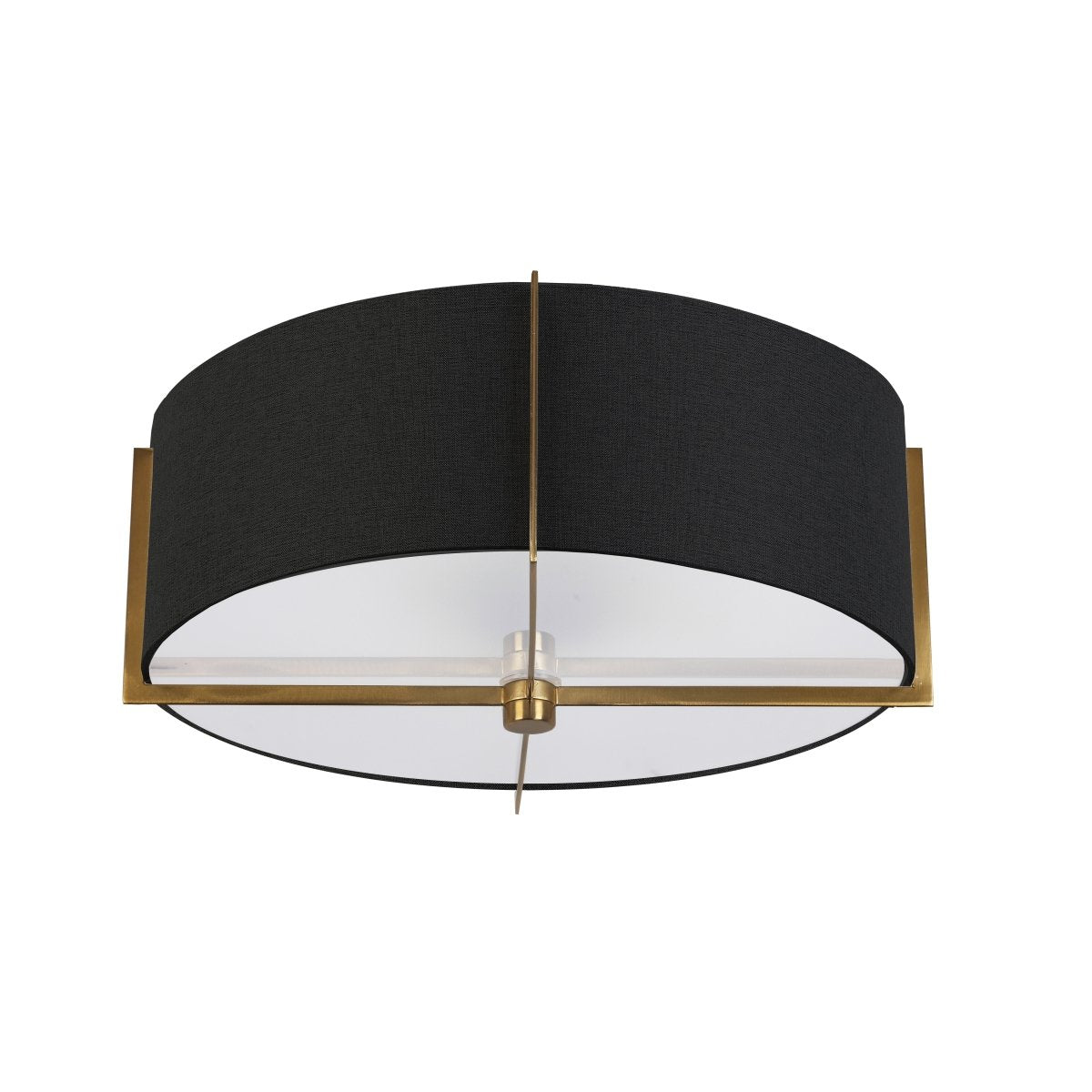 Semi - plafonnier Preston - Laiton vieilli Noir by Dainolite | Luminaires & cie