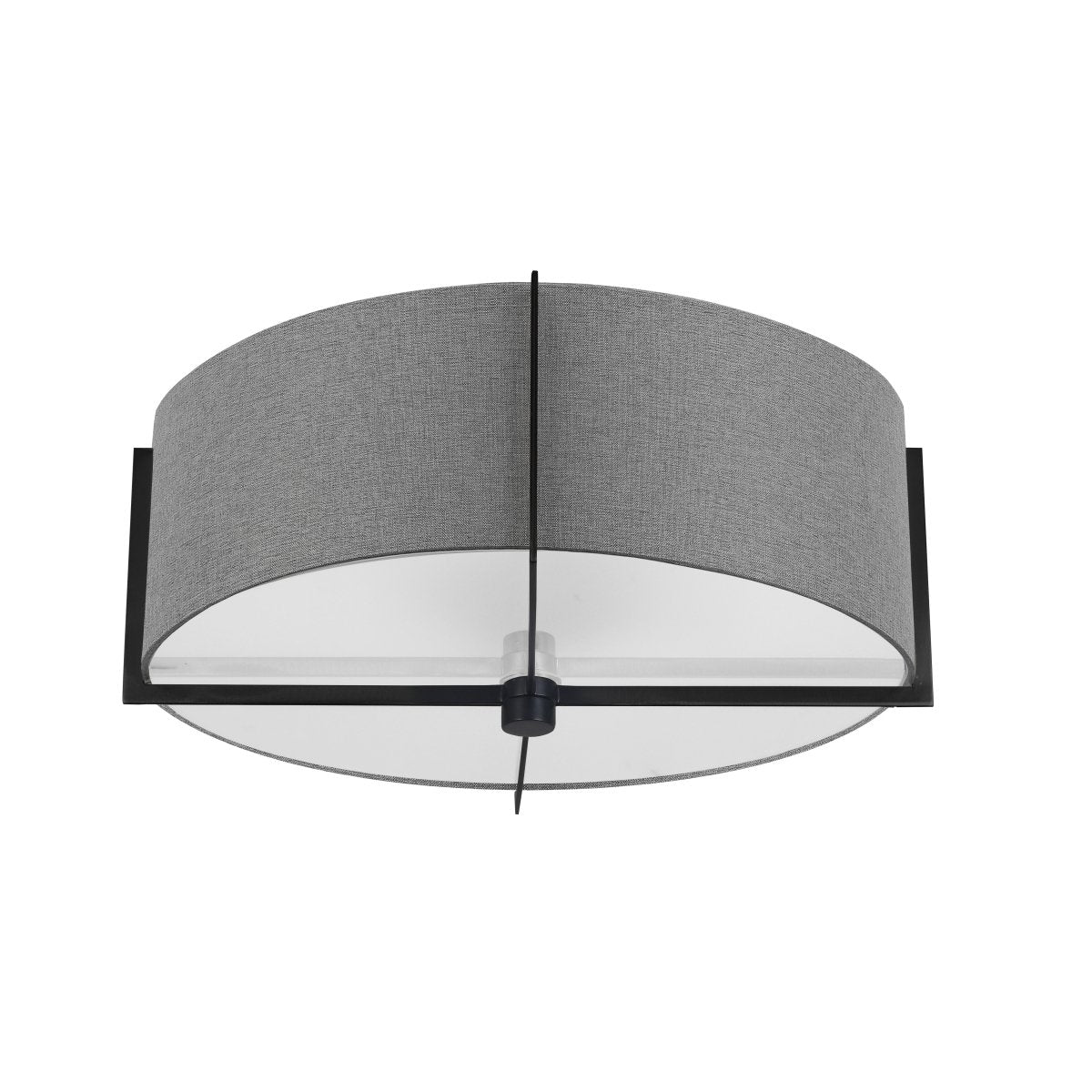 Semi - plafonnier Preston - Noir mat Gris by Dainolite | Luminaires & cie
