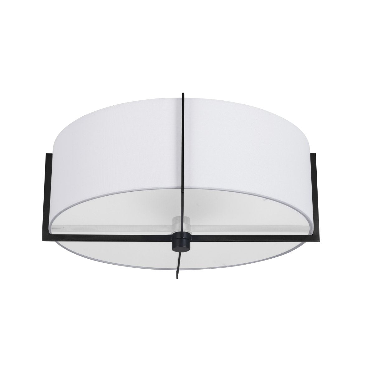 Semi - plafonnier Preston - Noir mat Blanc by Dainolite | Luminaires & cie