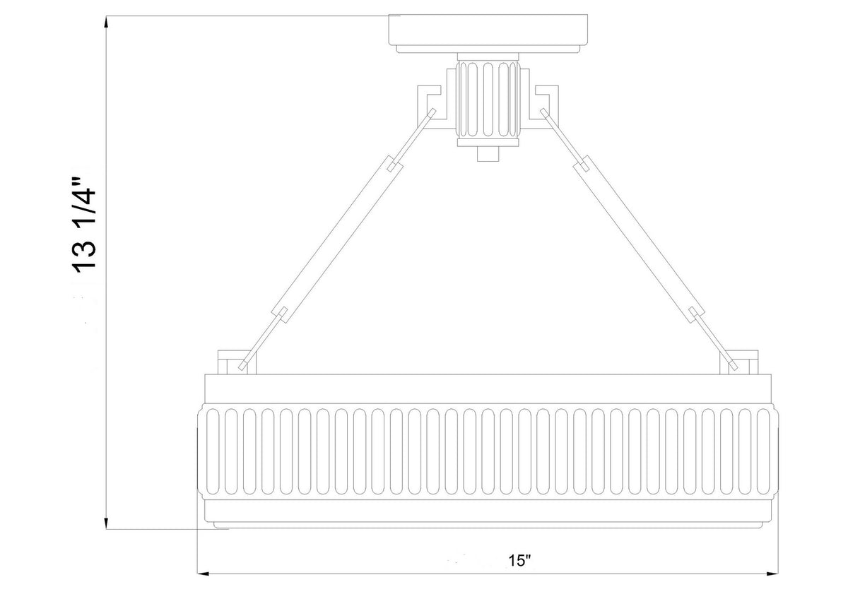 Semi-plafonnier Quinn Or moderne, 15" – vue 6