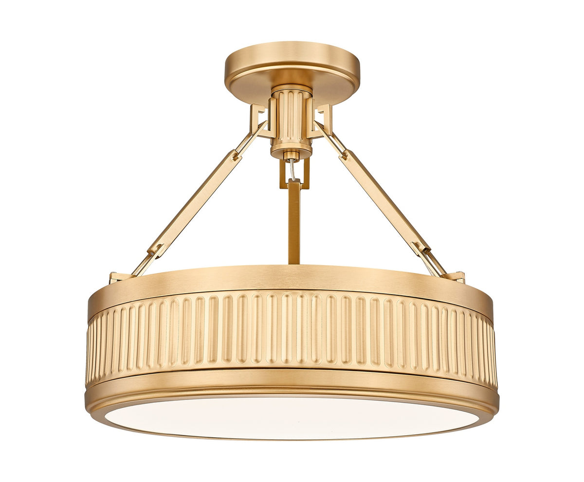 Semi-plafonnier Quinn Or moderne, 15" – Z-Lite