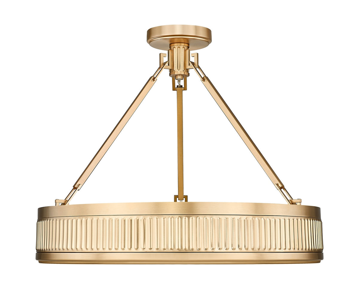 Semi-plafonnier Quinn Or moderne, 22" – vue 3