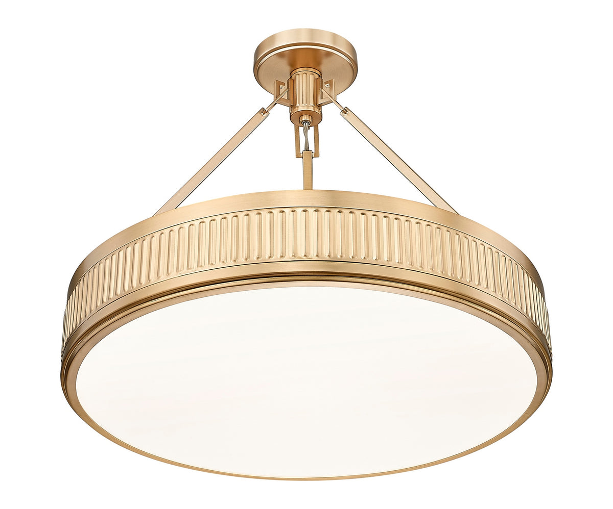 Semi-plafonnier Quinn Or moderne, 22" – vue 4