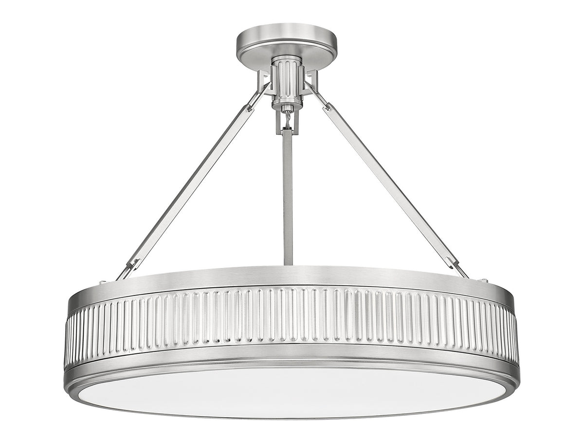 Semi-plafonnier Quinn Nickel satiné, 22" – vue 2