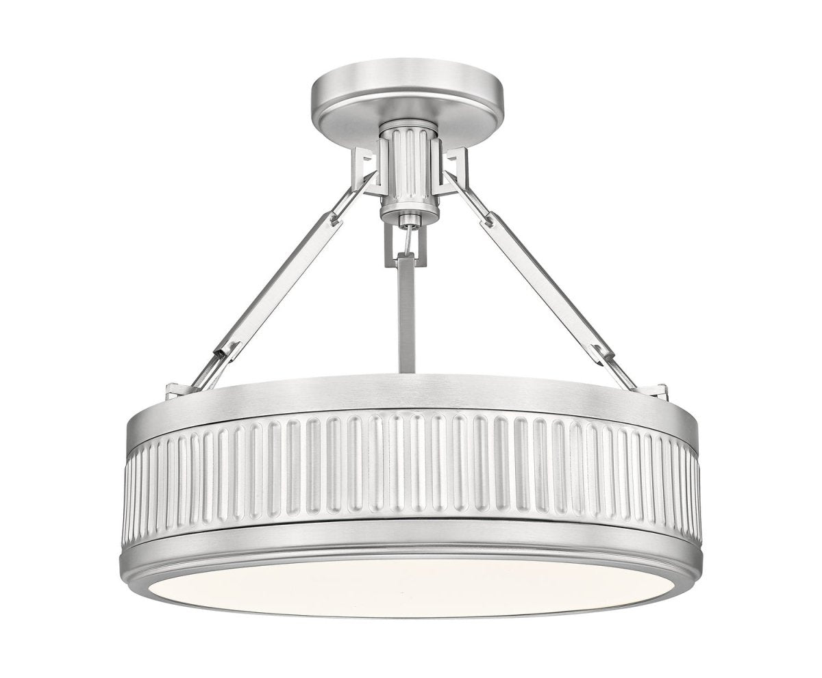 Semi-plafonnier Quinn - Nickel satiné 15" by Z-Lite | Luminaires & cie