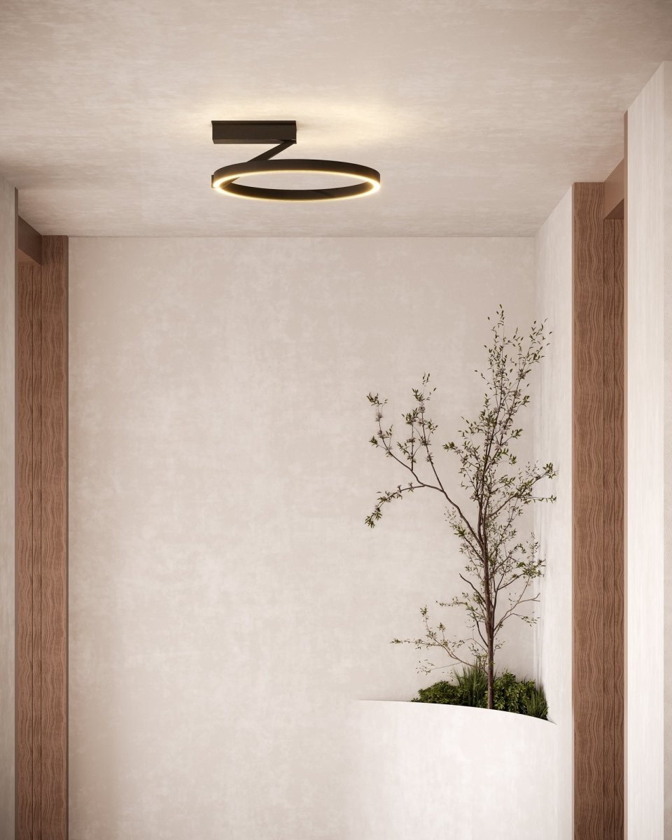 Semi - plafonnier Roda - Noir 15 3/4" by Kuzco Lighting | Luminaires & cie