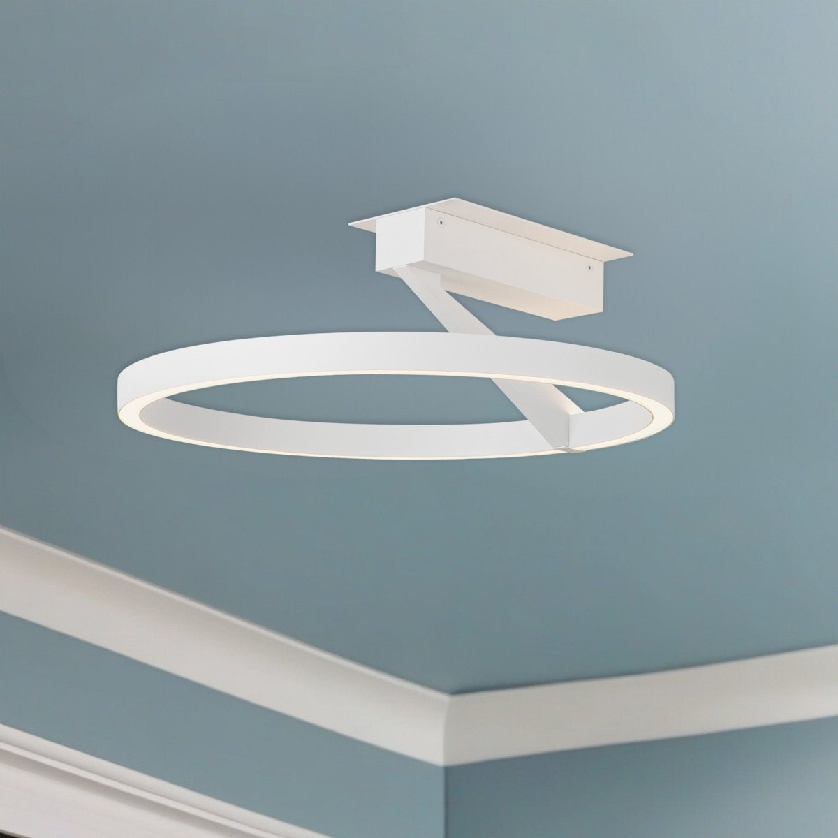 Semi - plafonnier Roda - Blanc 15 3/4" by Kuzco Lighting | Luminaires & cie