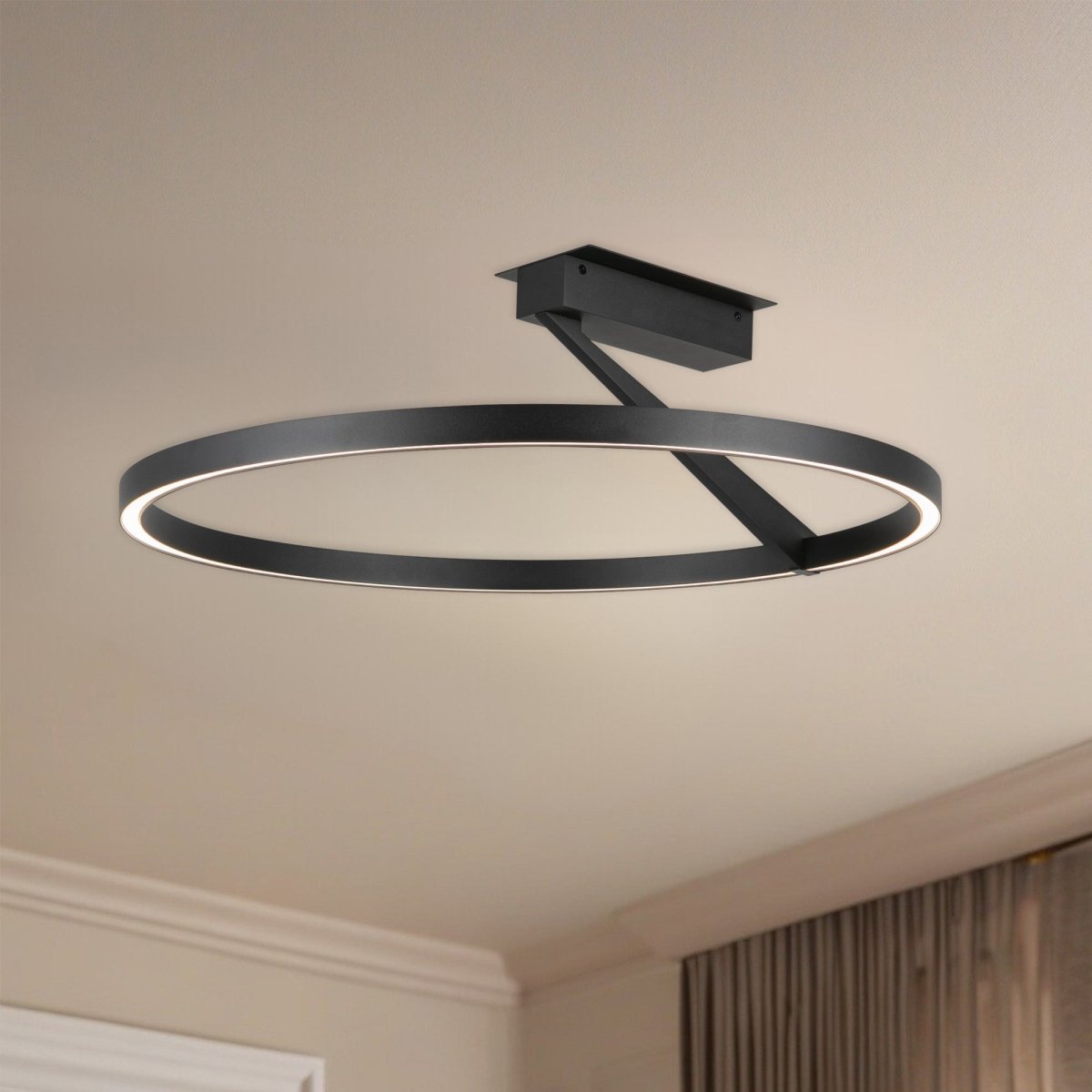 Semi - plafonnier Roda - Noir 23 5/8" by Kuzco Lighting | Luminaires & cie