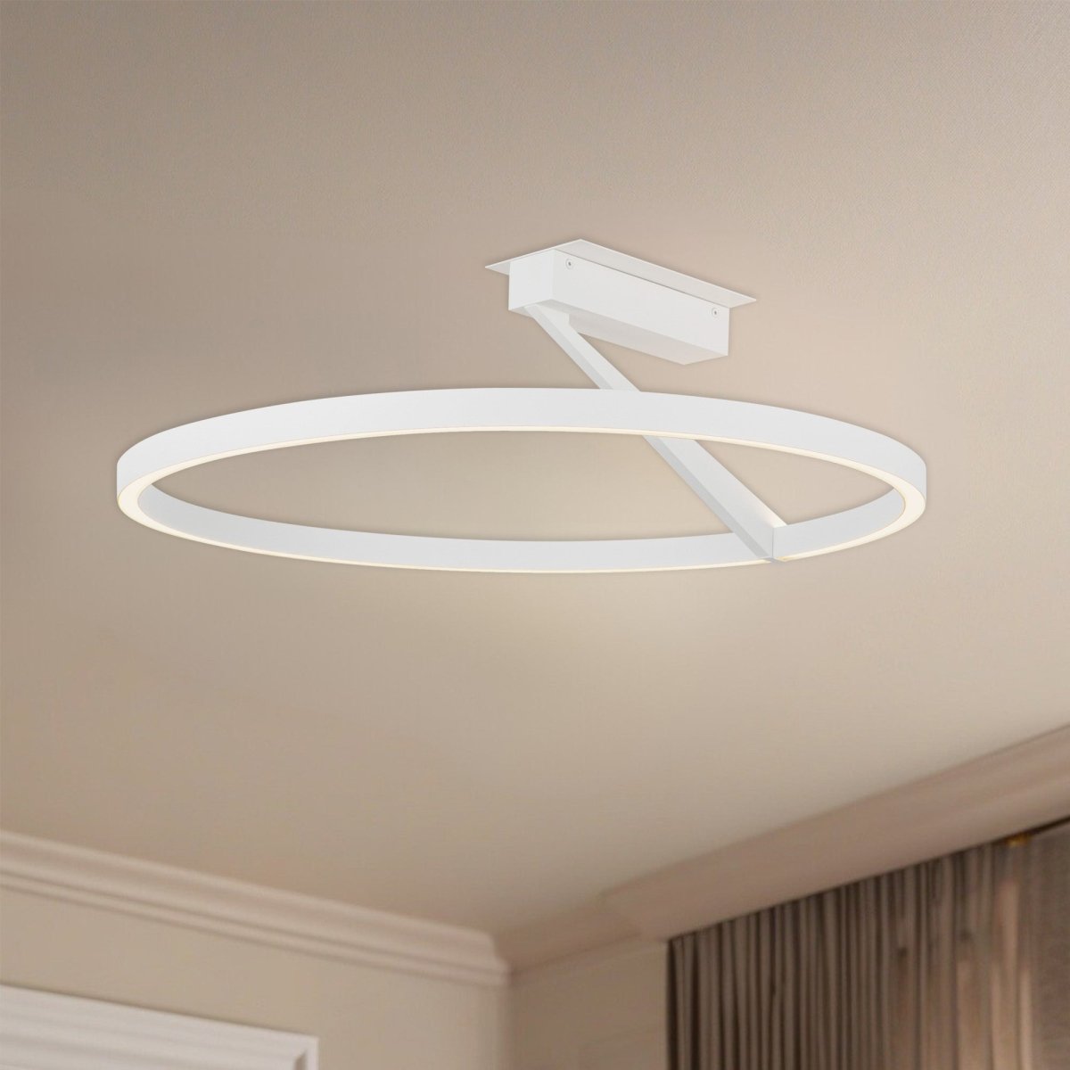 Semi - plafonnier Roda - Blanc 23 5/8" by Kuzco Lighting | Luminaires & cie