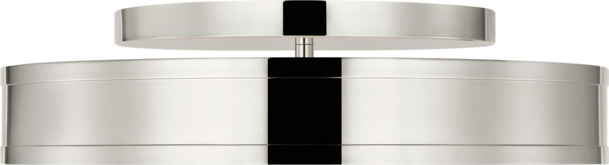 Semi-plafonnier rond Dupont - Nickel poli 16" by Visual Comfort Studio | Luminaires & cie