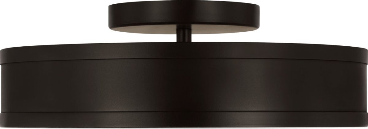 Semi-plafonnier rond Dupont - Fer vieilli 12" by Visual Comfort Studio | Luminaires & cie