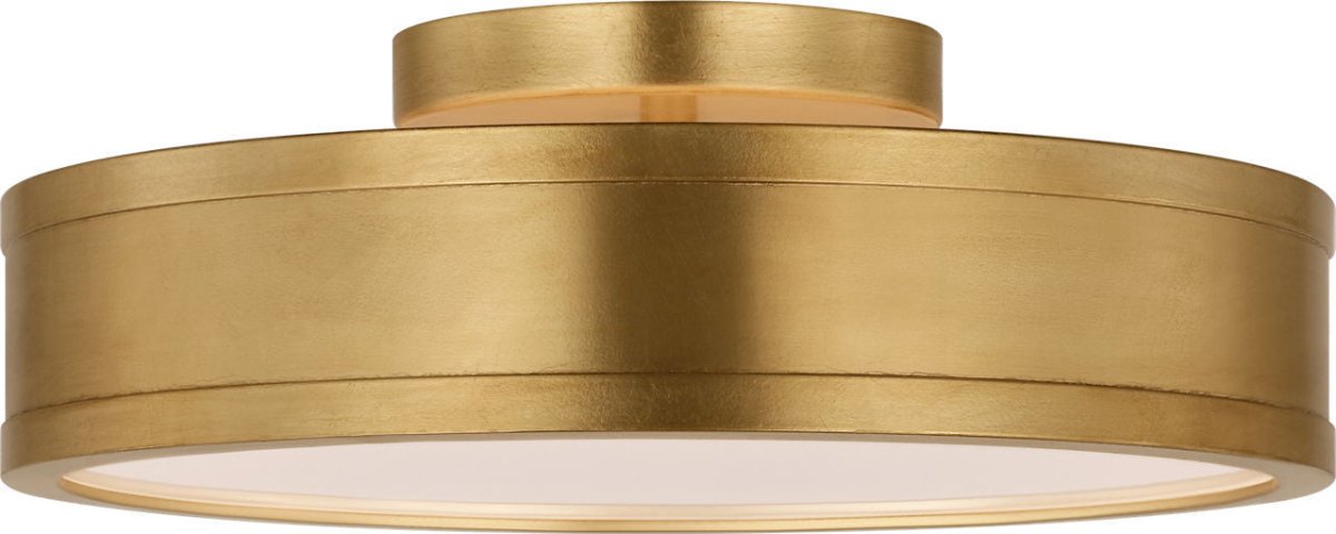 Semi-plafonnier rond Dupont - Nickel poli 12" by Visual Comfort Studio | Luminaires & cie