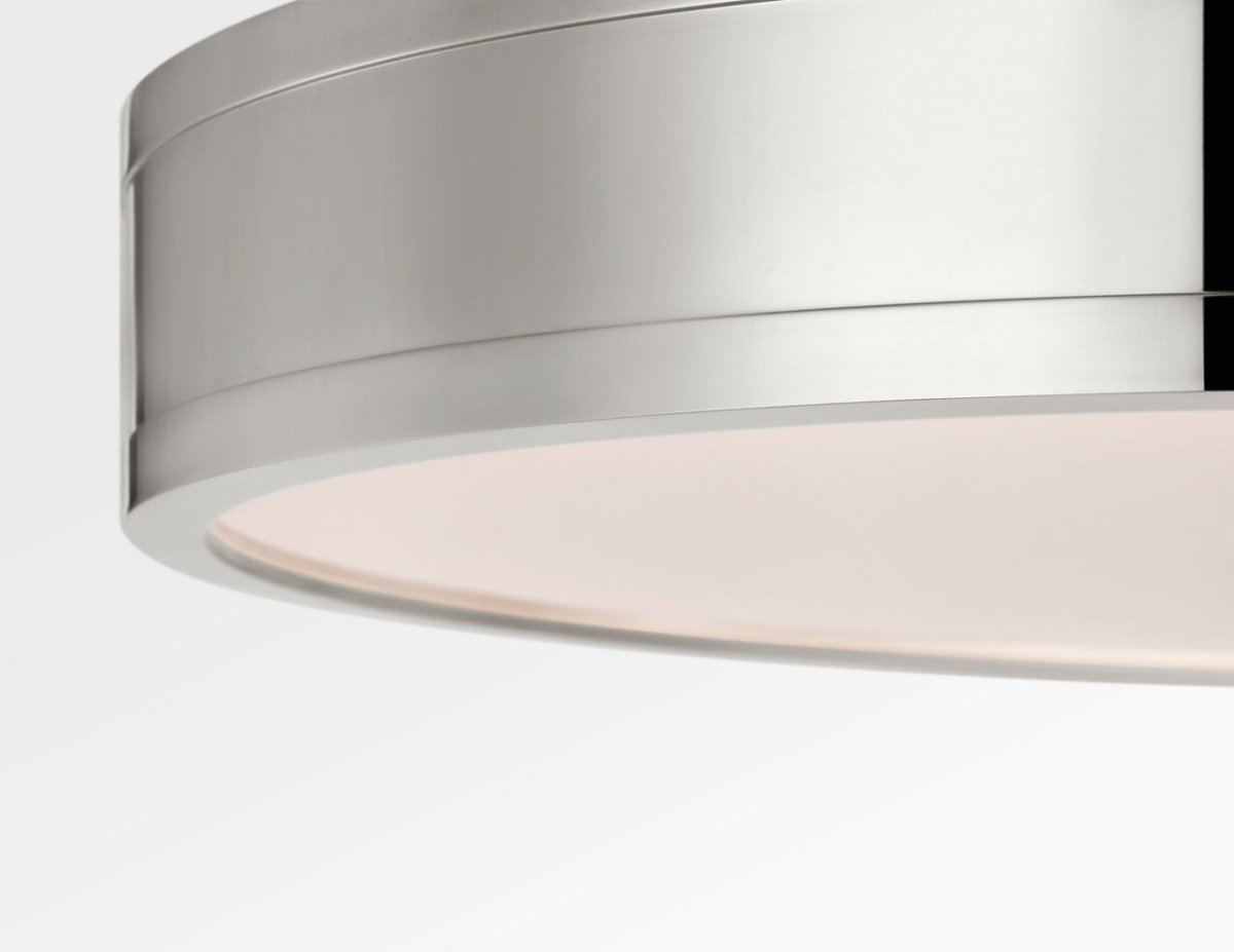 Semi-plafonnier rond Dupont - Nickel poli 12" by Visual Comfort Studio | Luminaires & cie