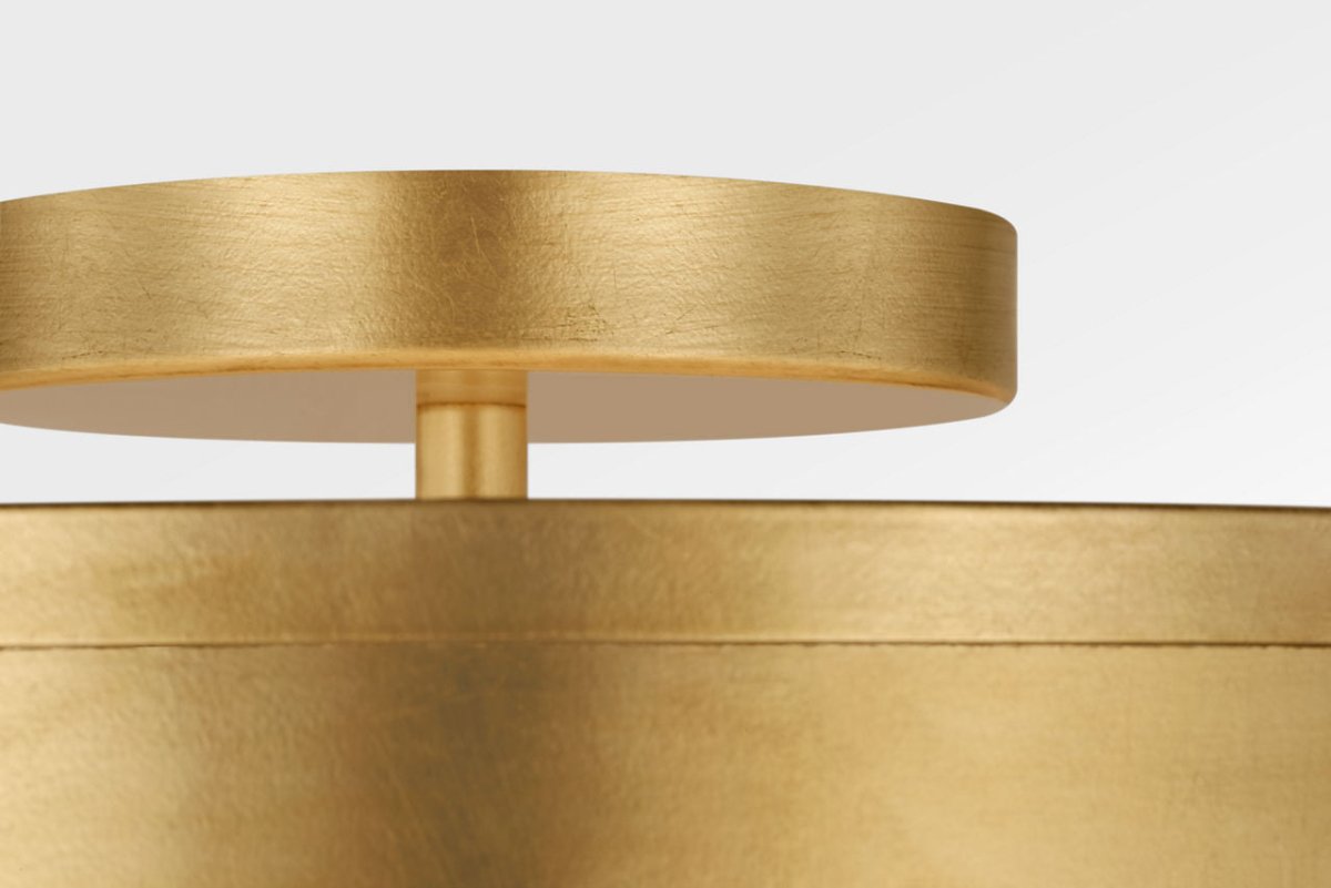 Semi-plafonnier rond Dupont - Nickel poli 12" by Visual Comfort Studio | Luminaires & cie