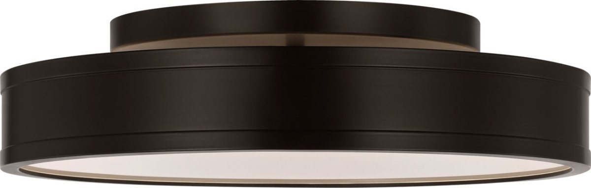 Semi-plafonnier rond Dupont - Nickel poli 12" by Visual Comfort Studio | Luminaires & cie