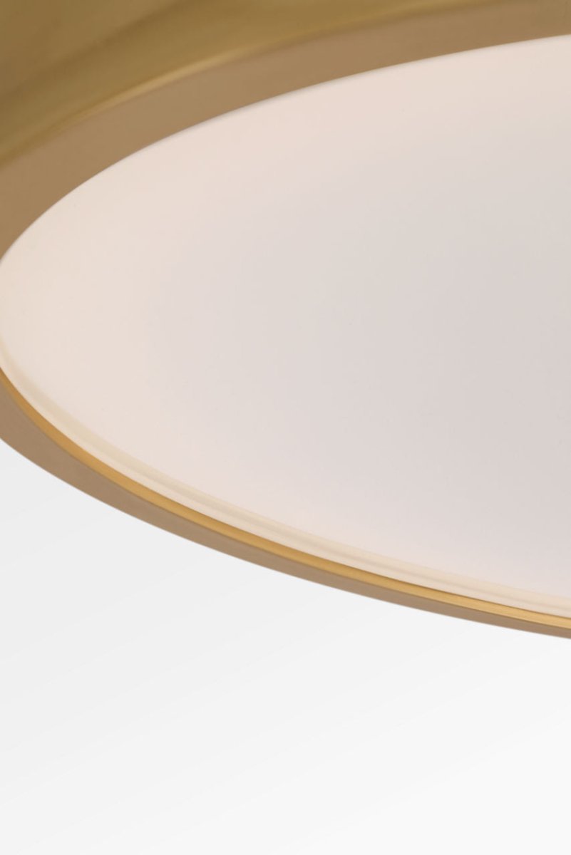 Semi-plafonnier rond Dupont - Nickel poli 12" by Visual Comfort Studio | Luminaires & cie