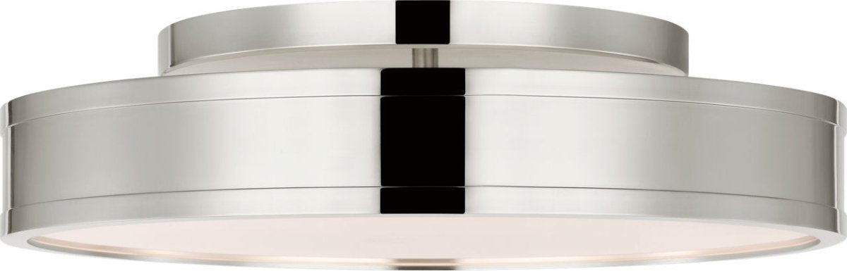 Semi-plafonnier rond Dupont - Nickel poli 12" by Visual Comfort Studio | Luminaires & cie