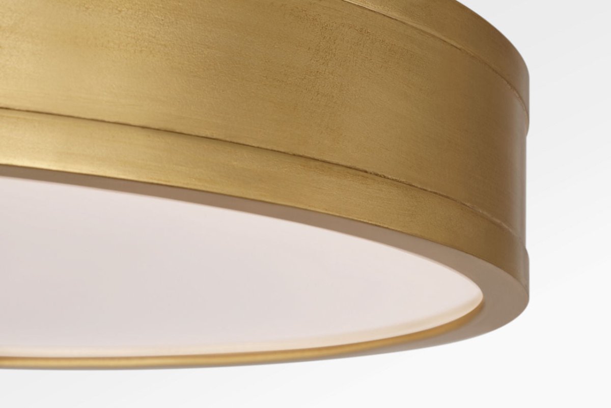 Semi-plafonnier rond Dupont - Nickel poli 12" by Visual Comfort Studio | Luminaires & cie