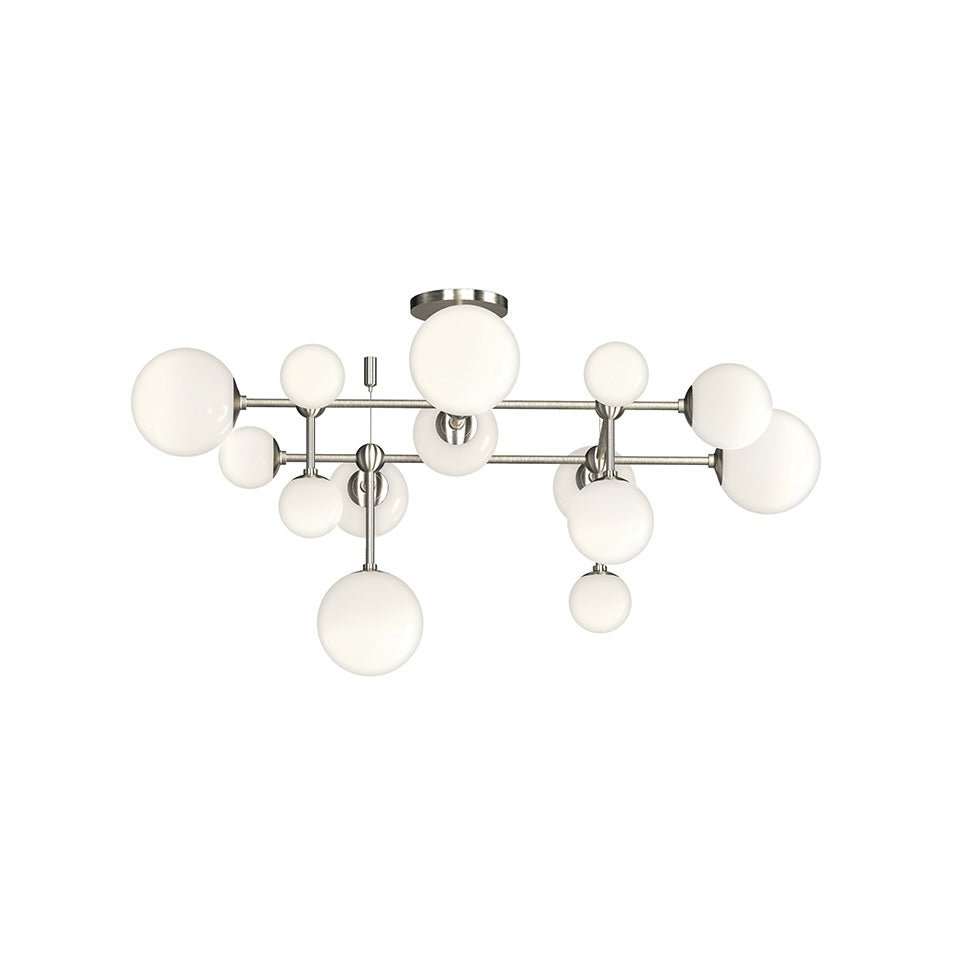 Semi - plafonnier Sabon - Nickel satiné by Sonneman | Luminaires & cie