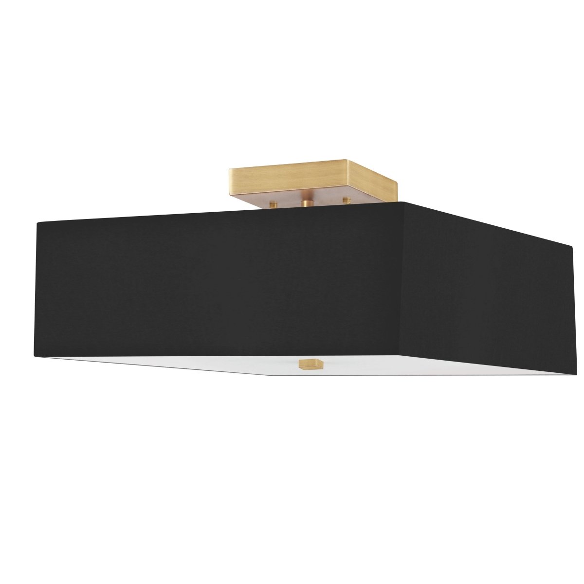Semi - plafonnier Seren - Laiton vieilli Noir by Dainolite | Luminaires & cie
