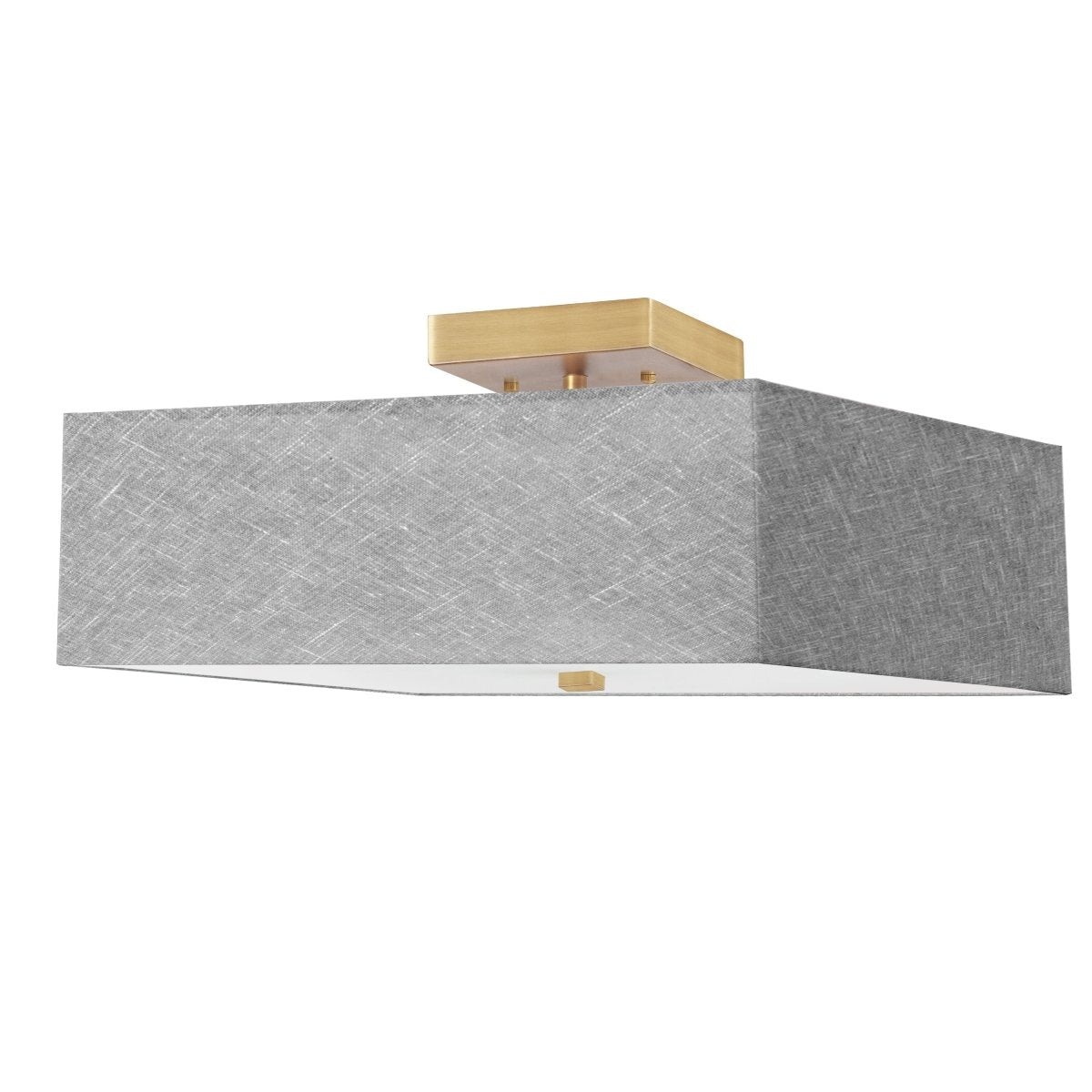 Semi - plafonnier Seren - Laiton vieilli Gris by Dainolite | Luminaires & cie