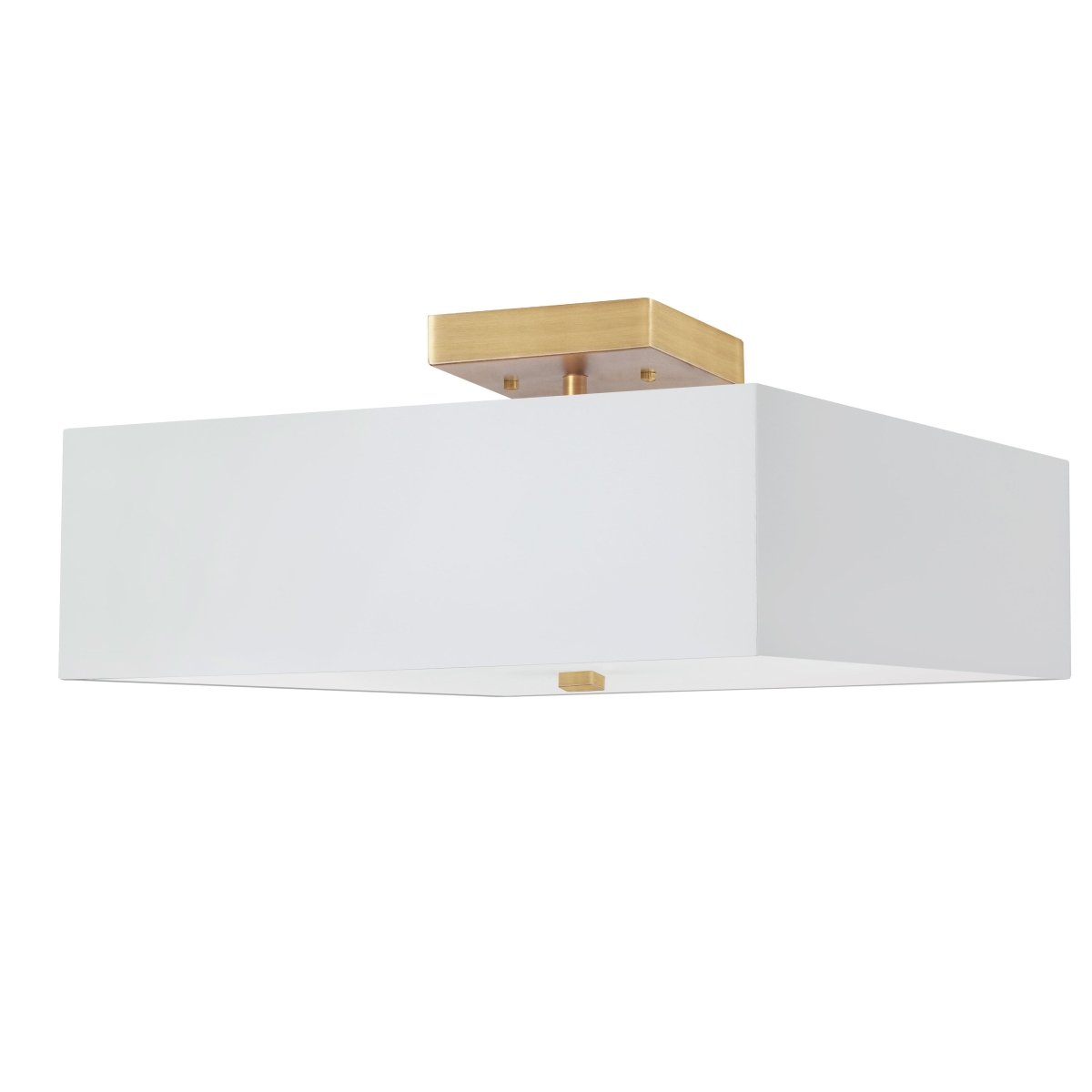 Semi - plafonnier Seren - Laiton vieilli Blanc by Dainolite | Luminaires & cie