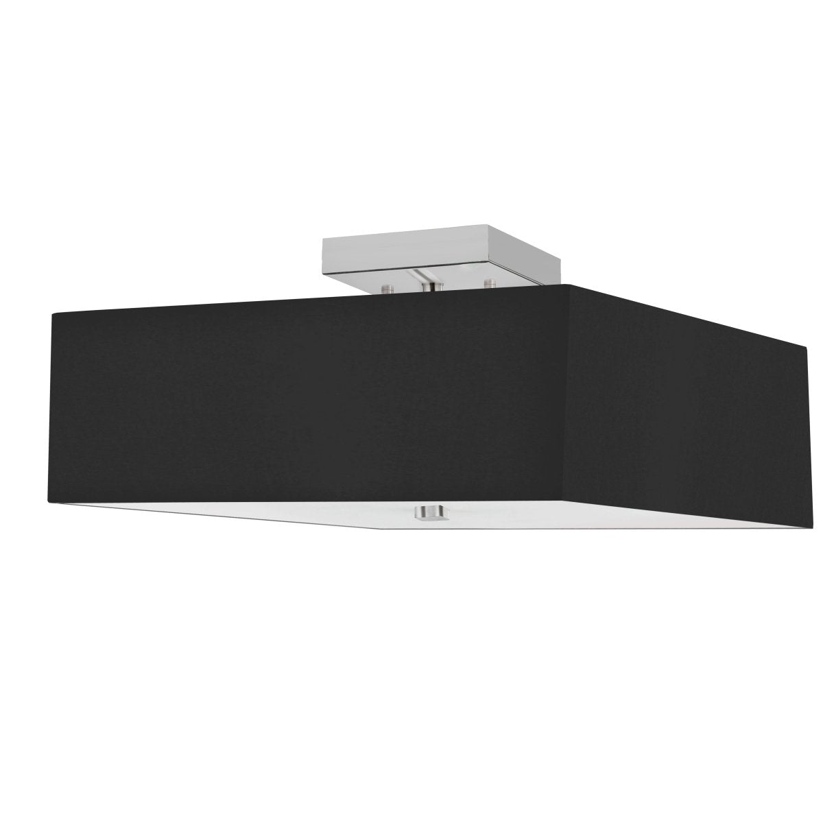 Semi - plafonnier Seren - Chrome poli Noir by Dainolite | Luminaires & cie