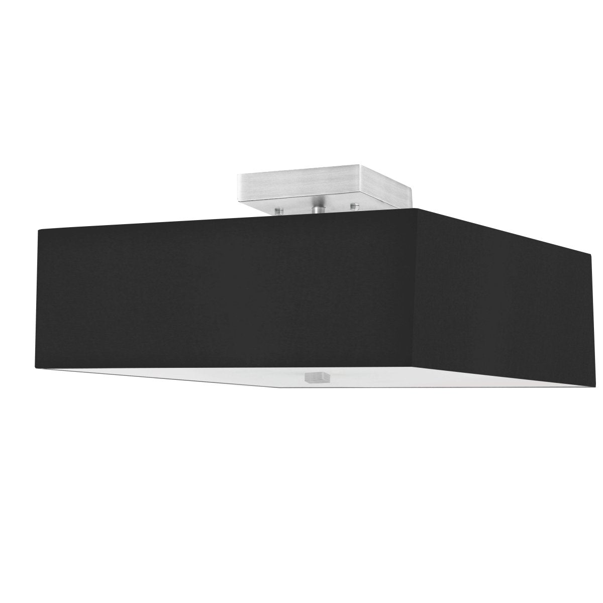 Semi - plafonnier Seren - Chrome satiné Noir by Dainolite | Luminaires & cie