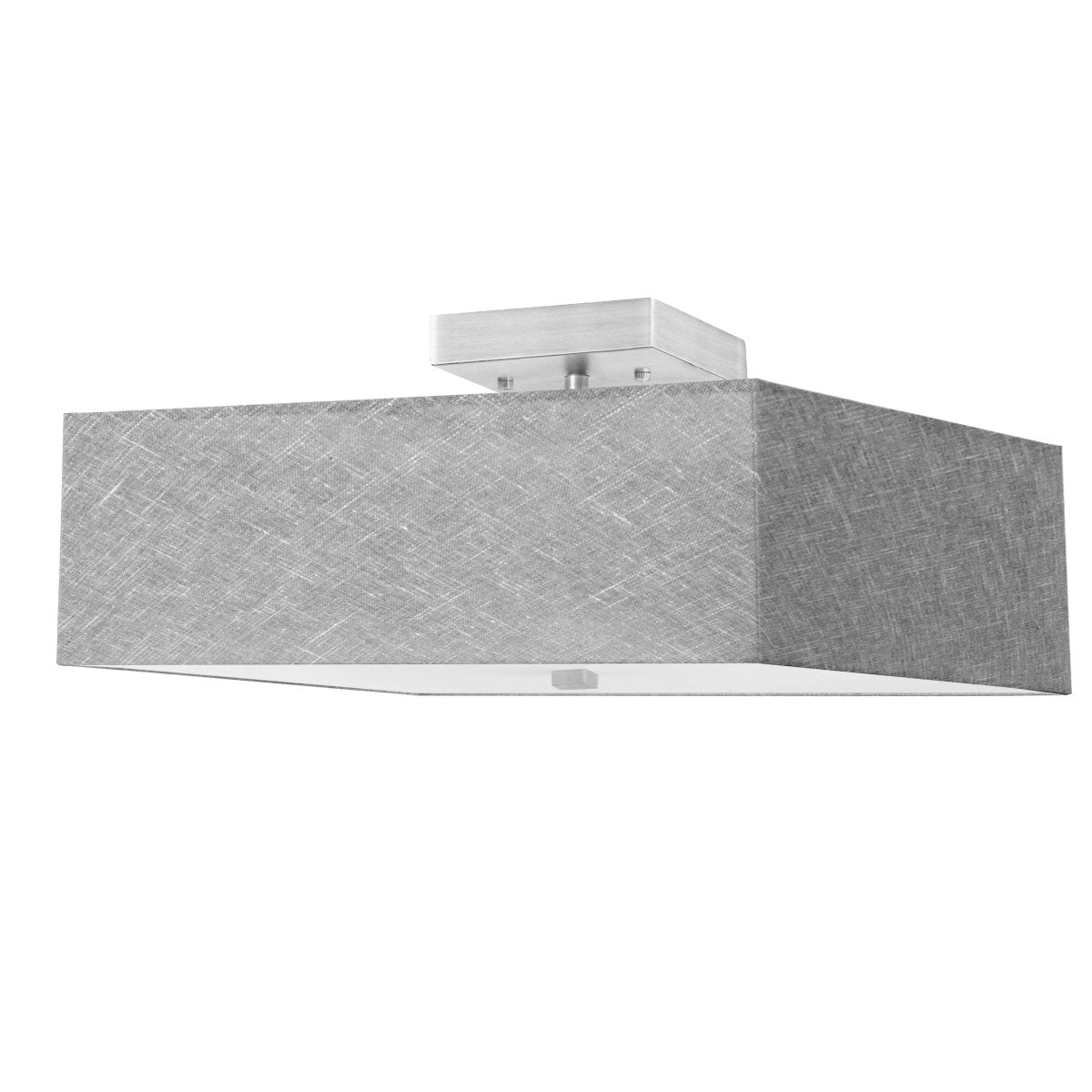 Semi - plafonnier Seren - Chrome satiné Gris by Dainolite | Luminaires & cie