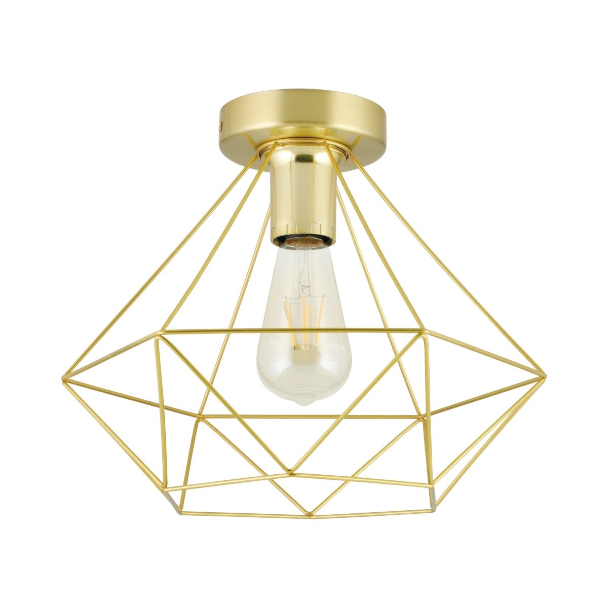 Semi - plafonnier Tarbes - Laiton brossé by Eglo | Luminaires & cie