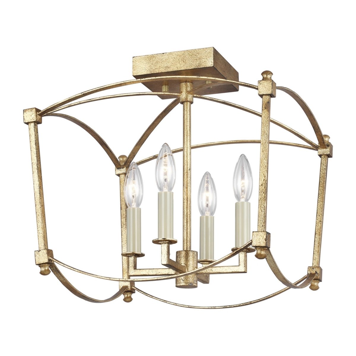 Semi-plafonnier Thayer - Doré antique by Visual Comfort Studio | Luminaires & cie