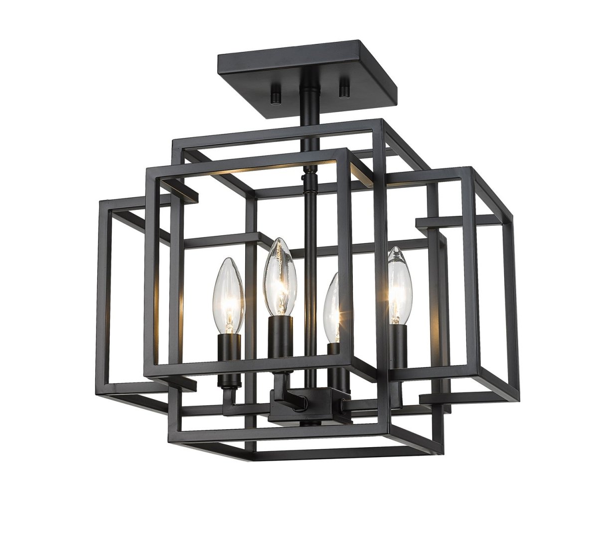 Semi-plafonnier Titania - Noir mat by Z-Lite | Luminaires & cie