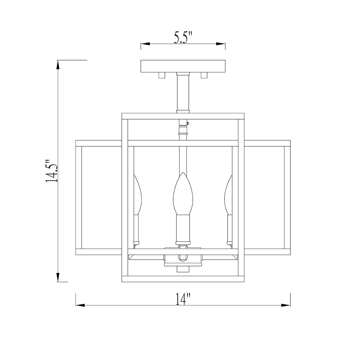 Semi-plafonnier Titania