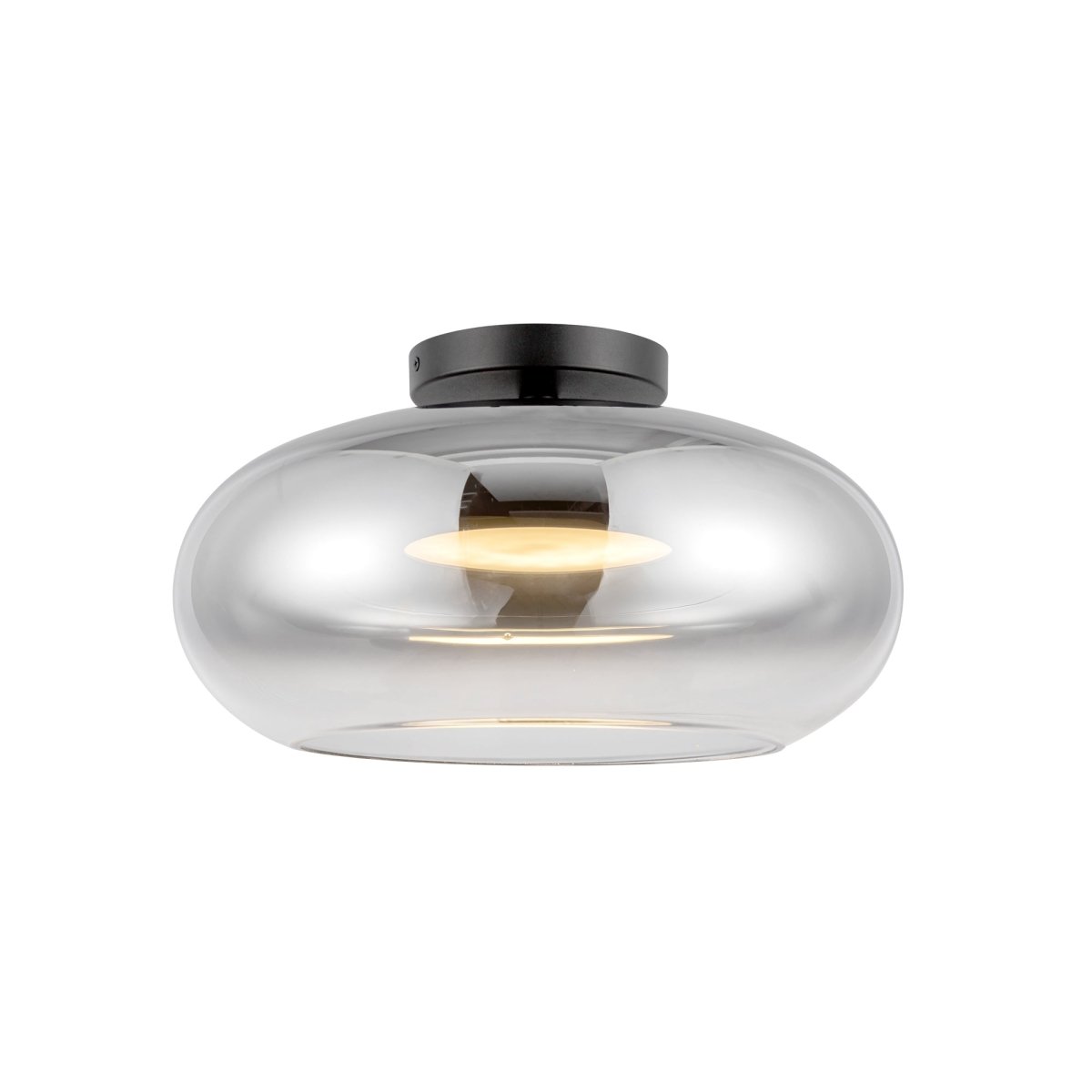 Semi - plafonnier Trinity - Noir / chrome by Kuzco Lighting | Luminaires & cie