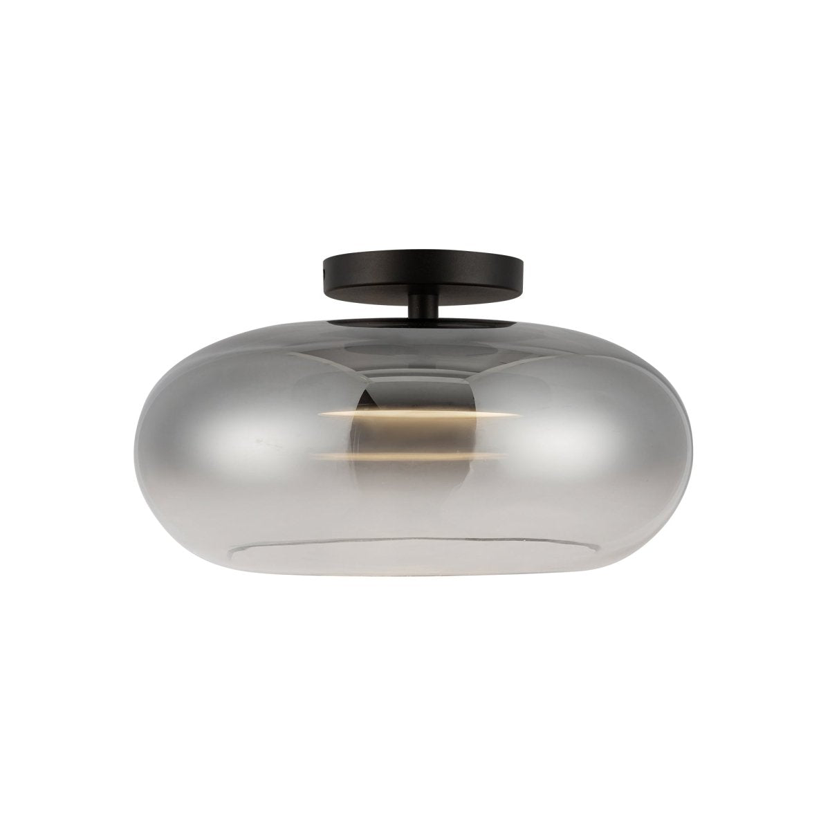 Semi - plafonnier Trinity - Noir / fumé by Kuzco Lighting | Luminaires & cie