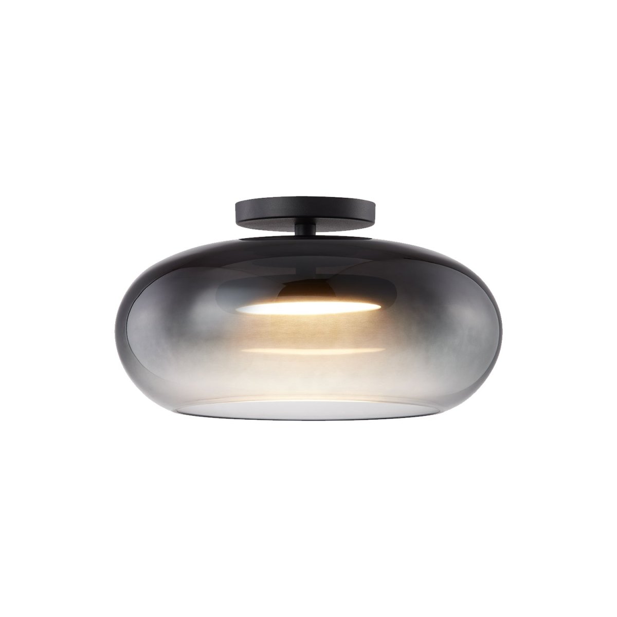 Semi - plafonnier Trinity - Noir / fumé by Kuzco Lighting | Luminaires & cie