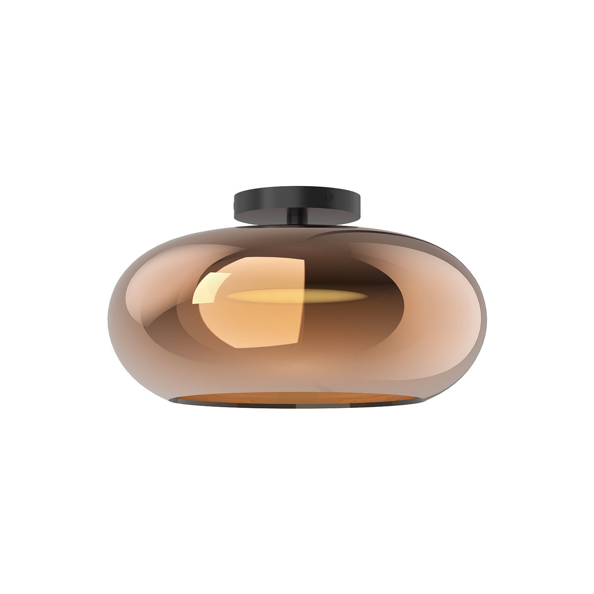 Semi-plafonnier Trinity Noir / Cuivre – Kuzco Lighting