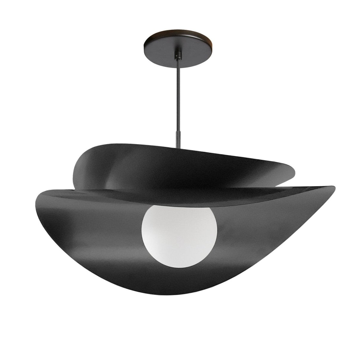 Suspension 2-étages Paven - Noir mat 20" by Dainolite | Luminaires & cie
