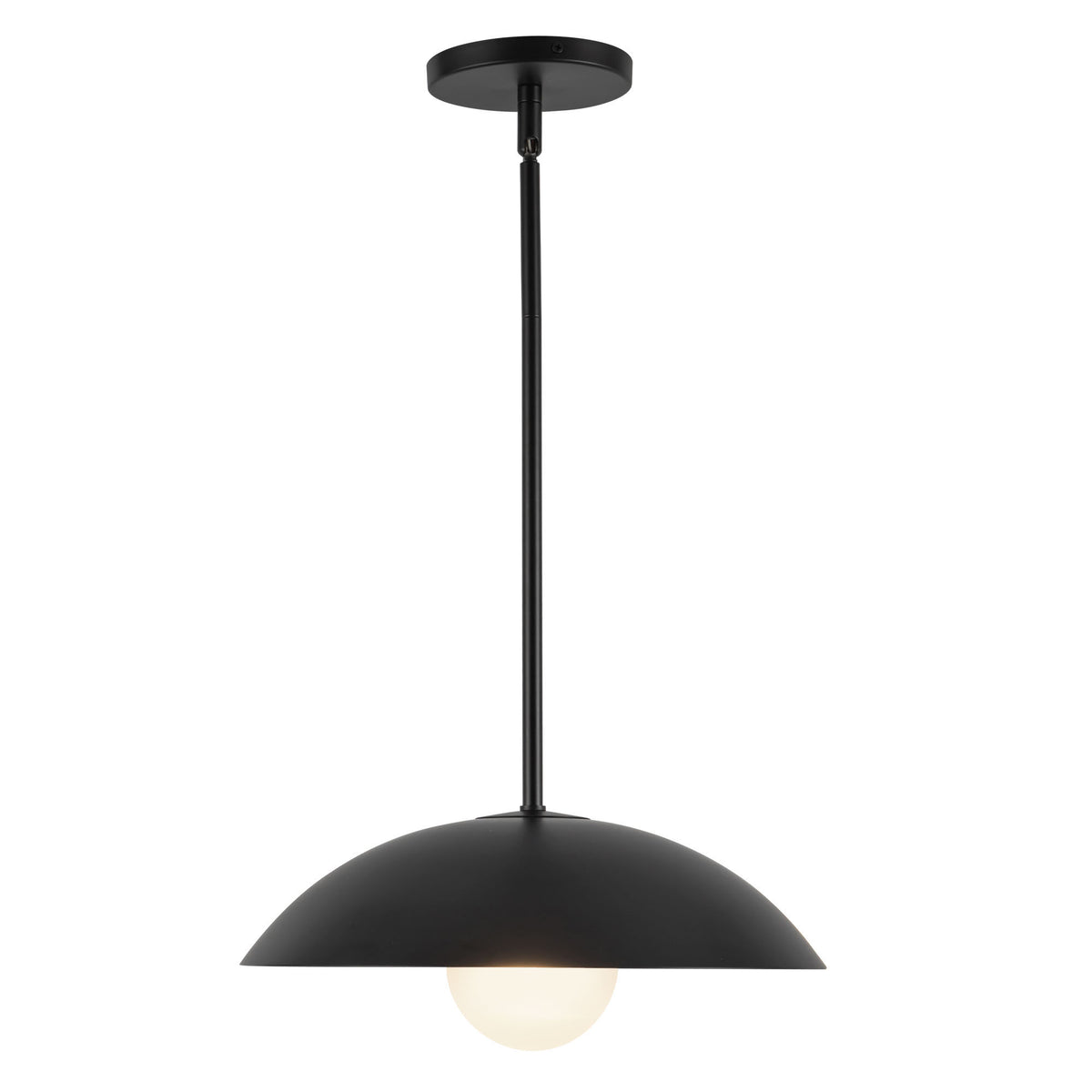 Suspension 6" Umbra Noir / Verre opale – vue 3