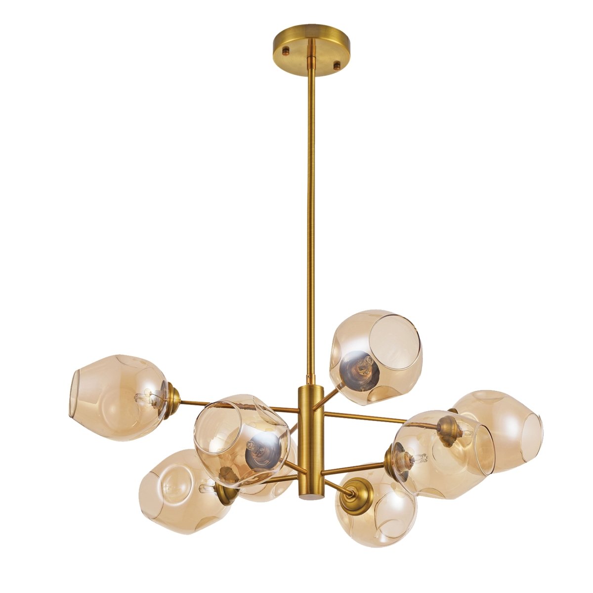 Suspension Abii - Laiton vintage Champagne 26" by Dainolite | Luminaires & cie