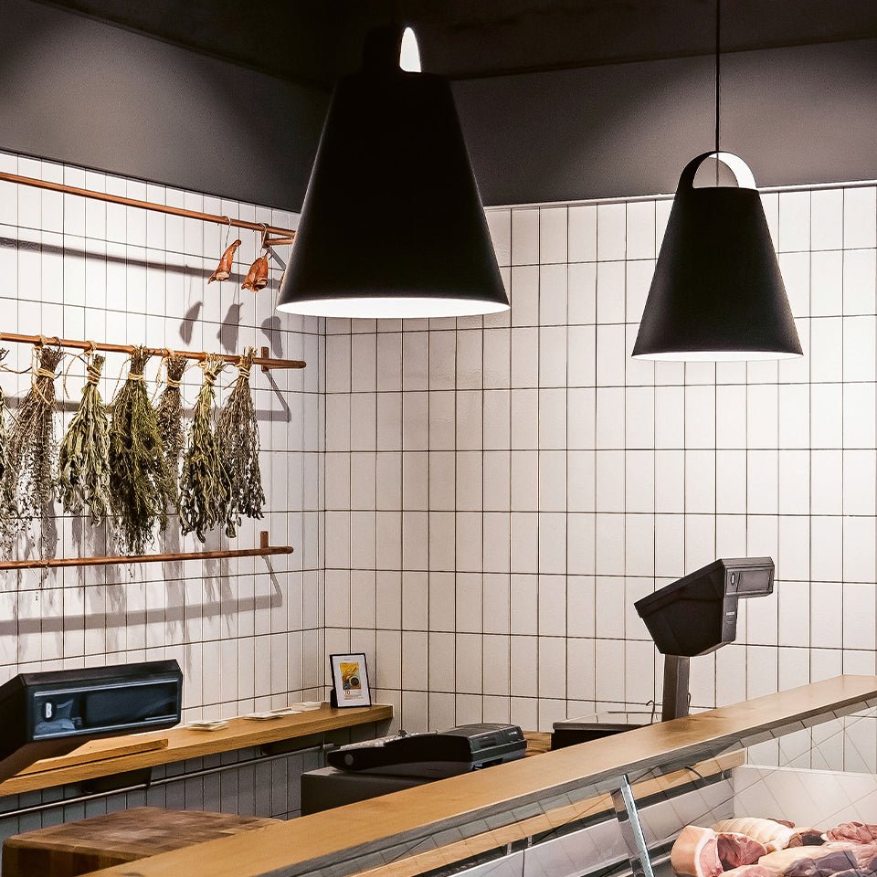 Suspension Above - Noir 6.9" 1x Medium E26 by Louis Poulsen | Luminaires & cie