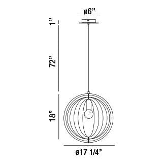 Suspension Abruzzo 17 1/4" – vue 6