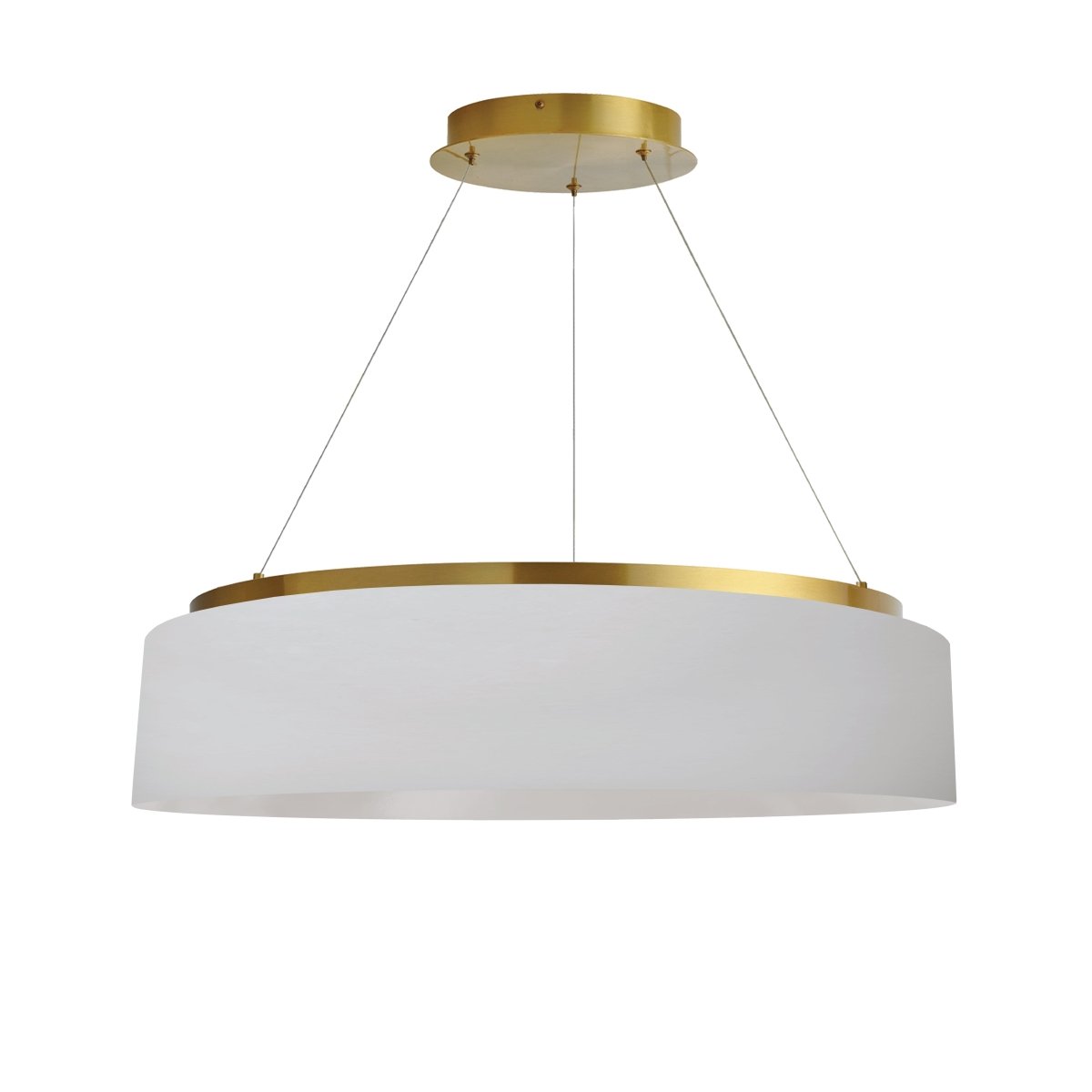 Suspension AJ Circulo - Laiton vieilli Blanc by Dainolite | Luminaires & cie