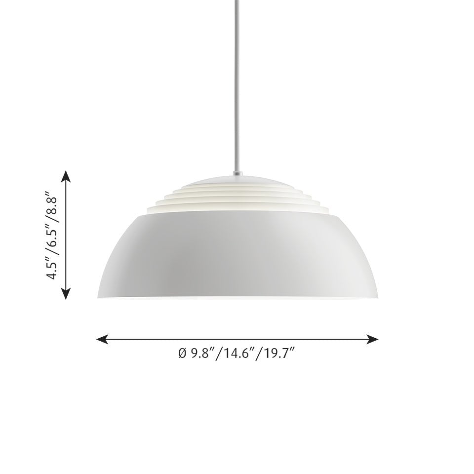 Suspension AJ - 19.7" 3000K (Blanc Doux) Blanc by Louis Poulsen | Luminaires & cie